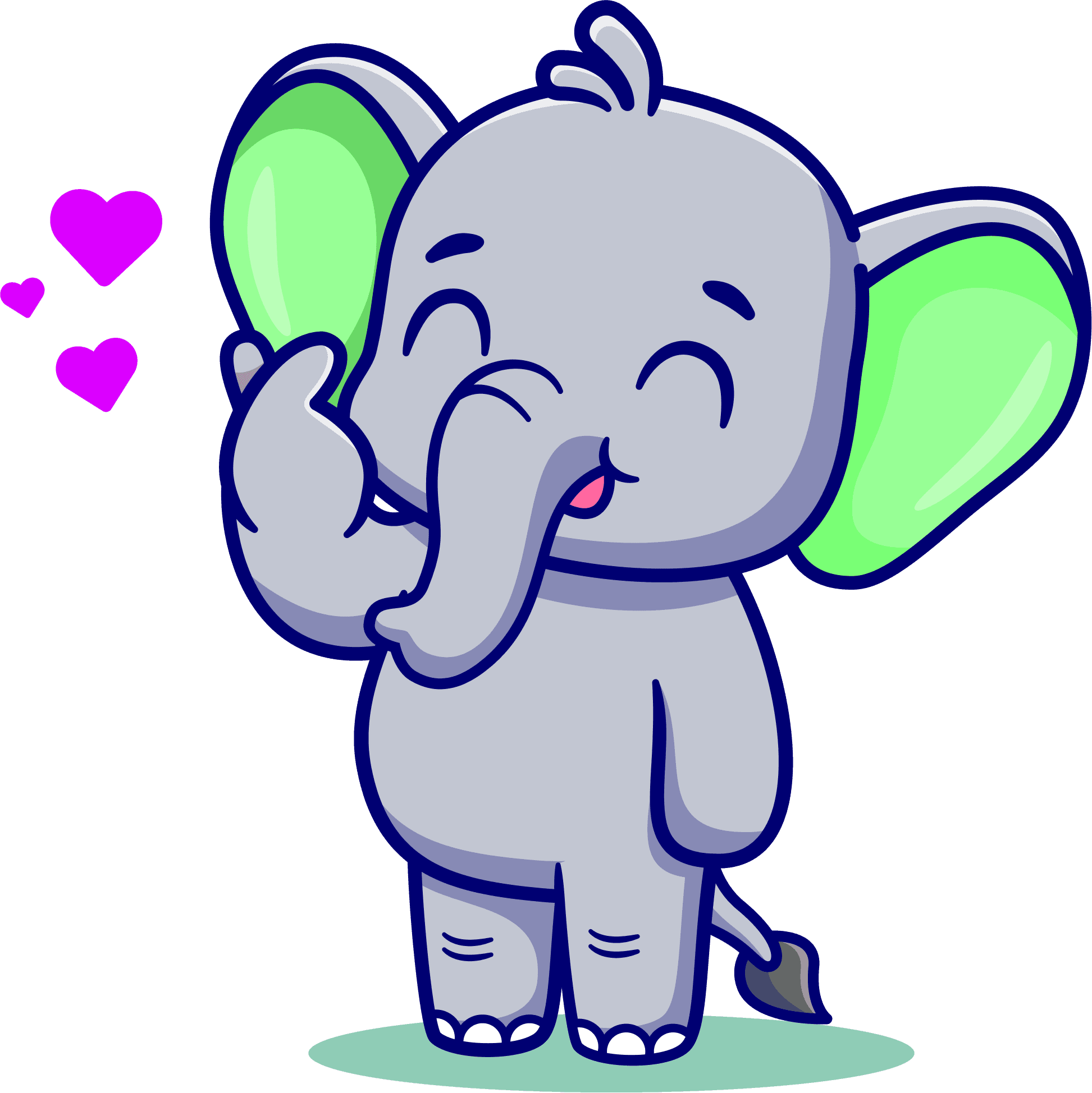 Elefante agradecendo